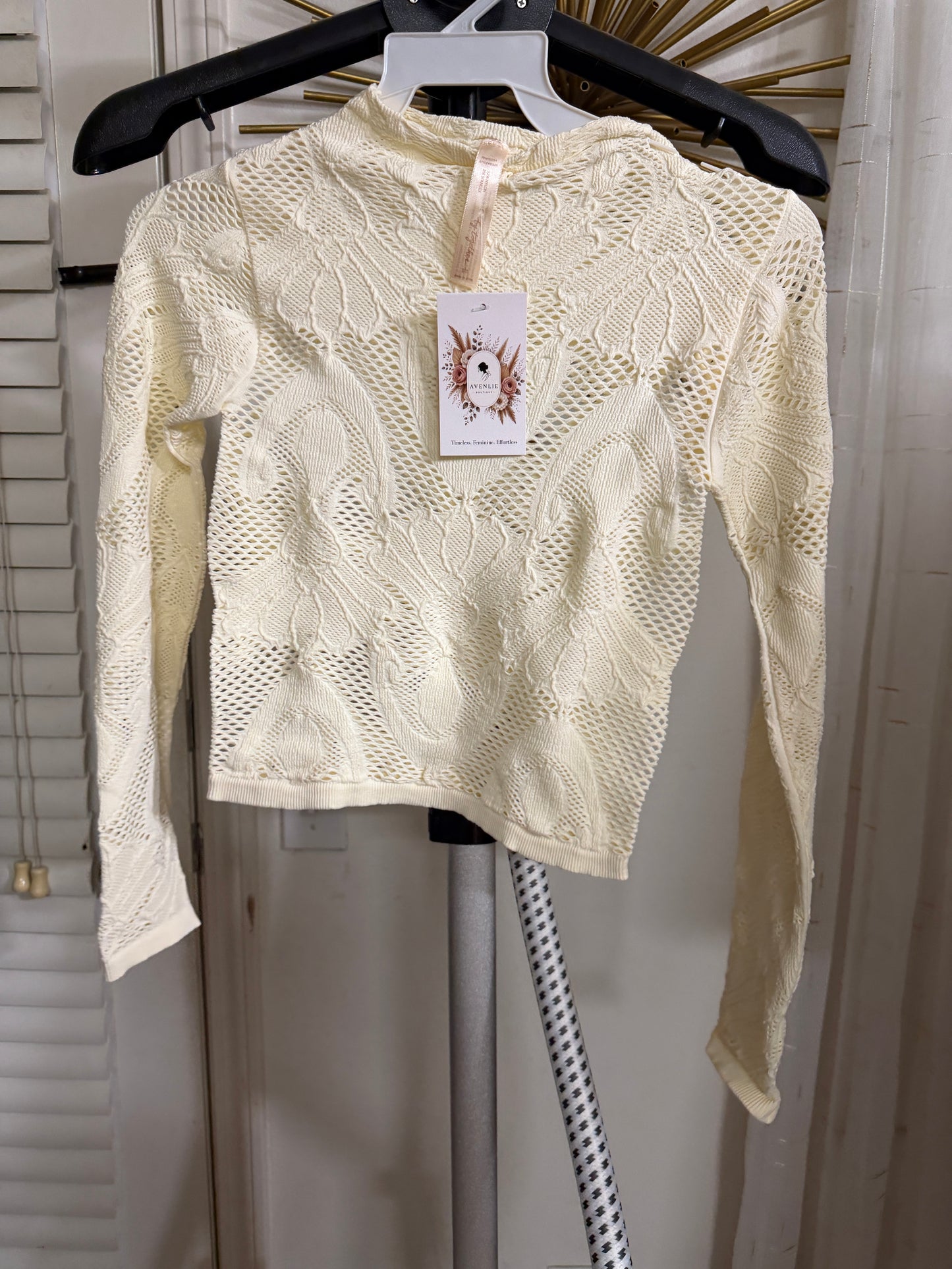 Cream Lace Top