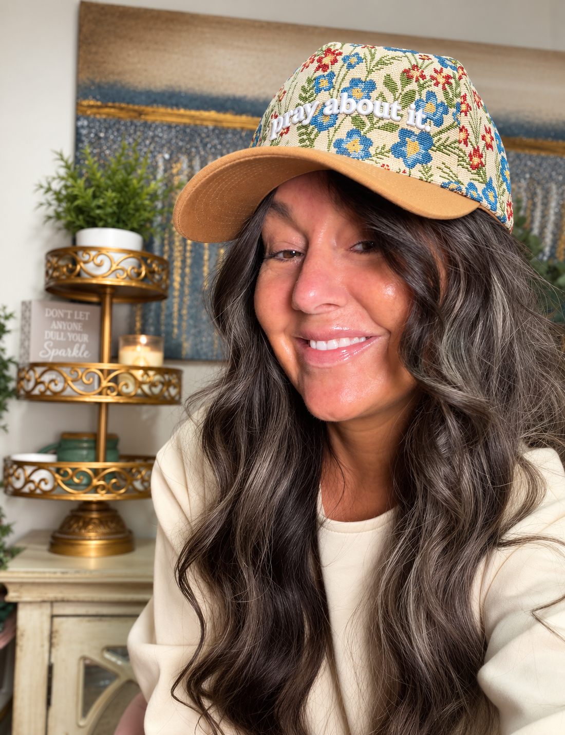 Scripted Tapestry Embroidered Hats