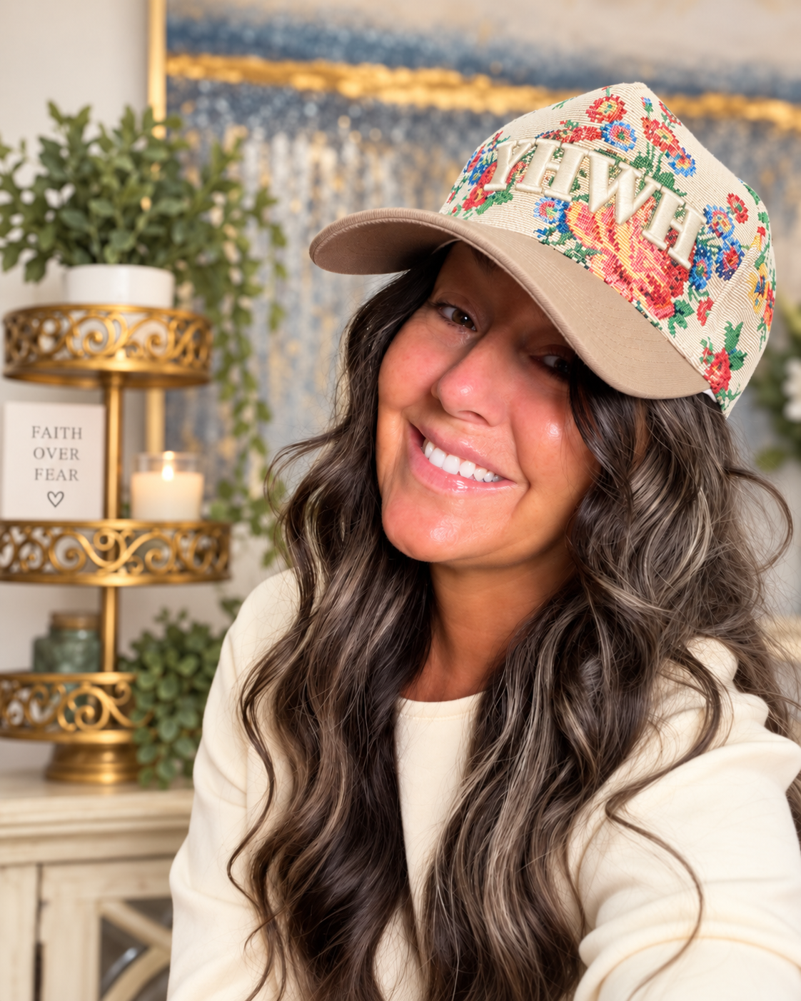 Scripted Tapestry Embroidered Hats