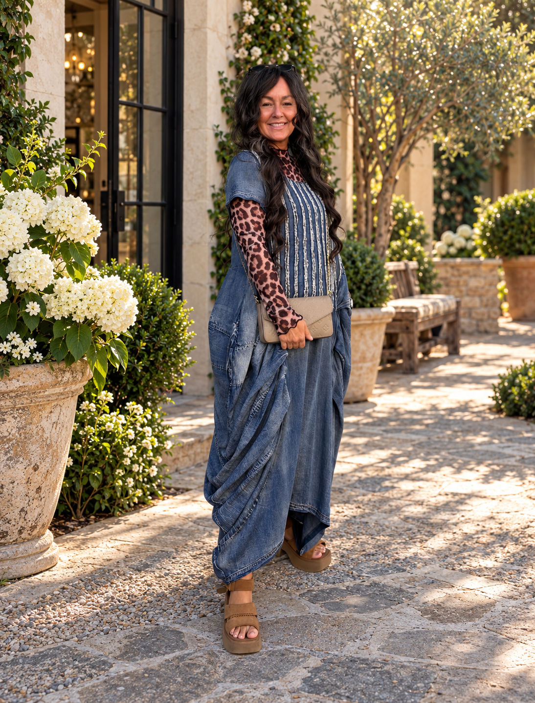 Gathered Chambray