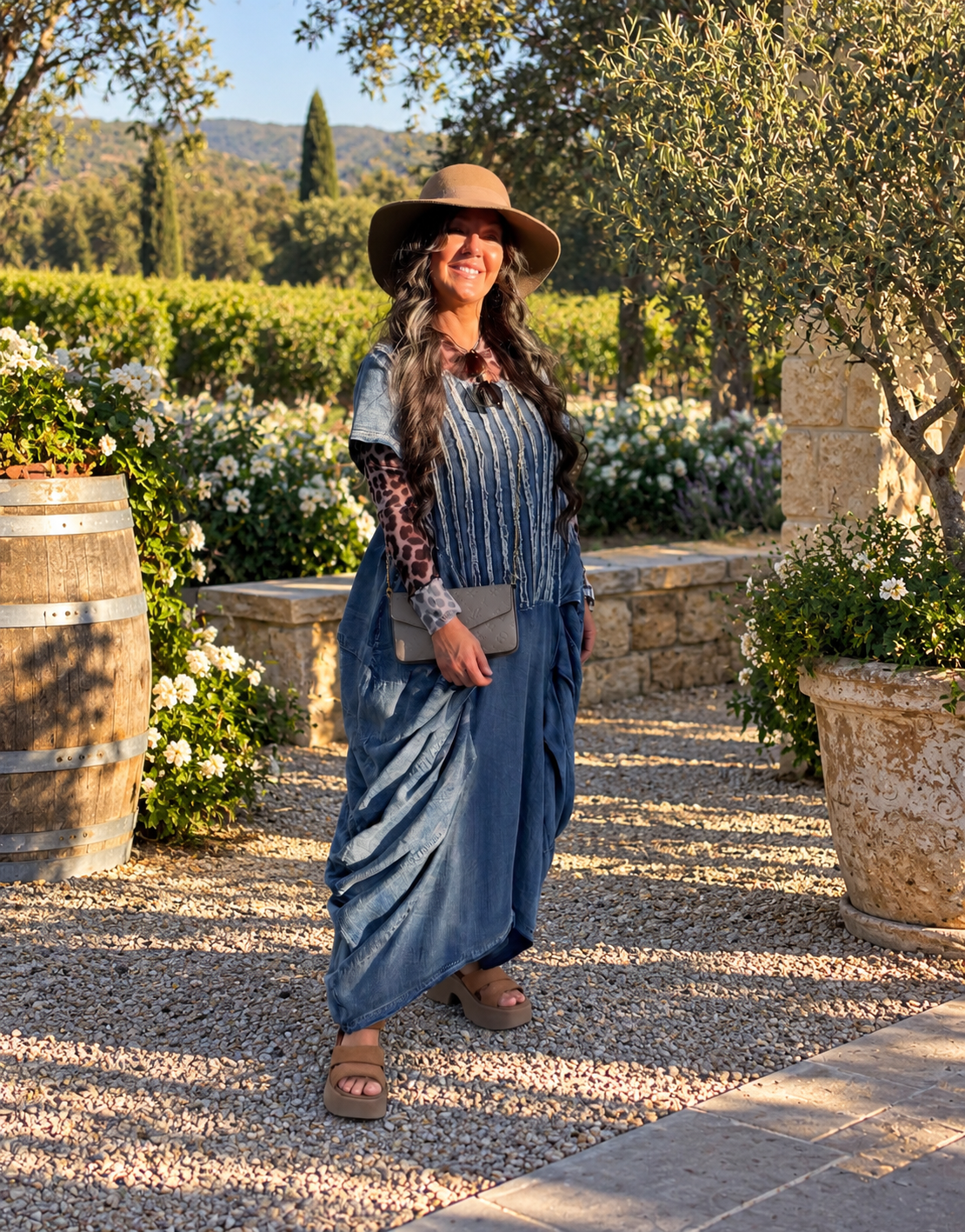 Gathered Chambray