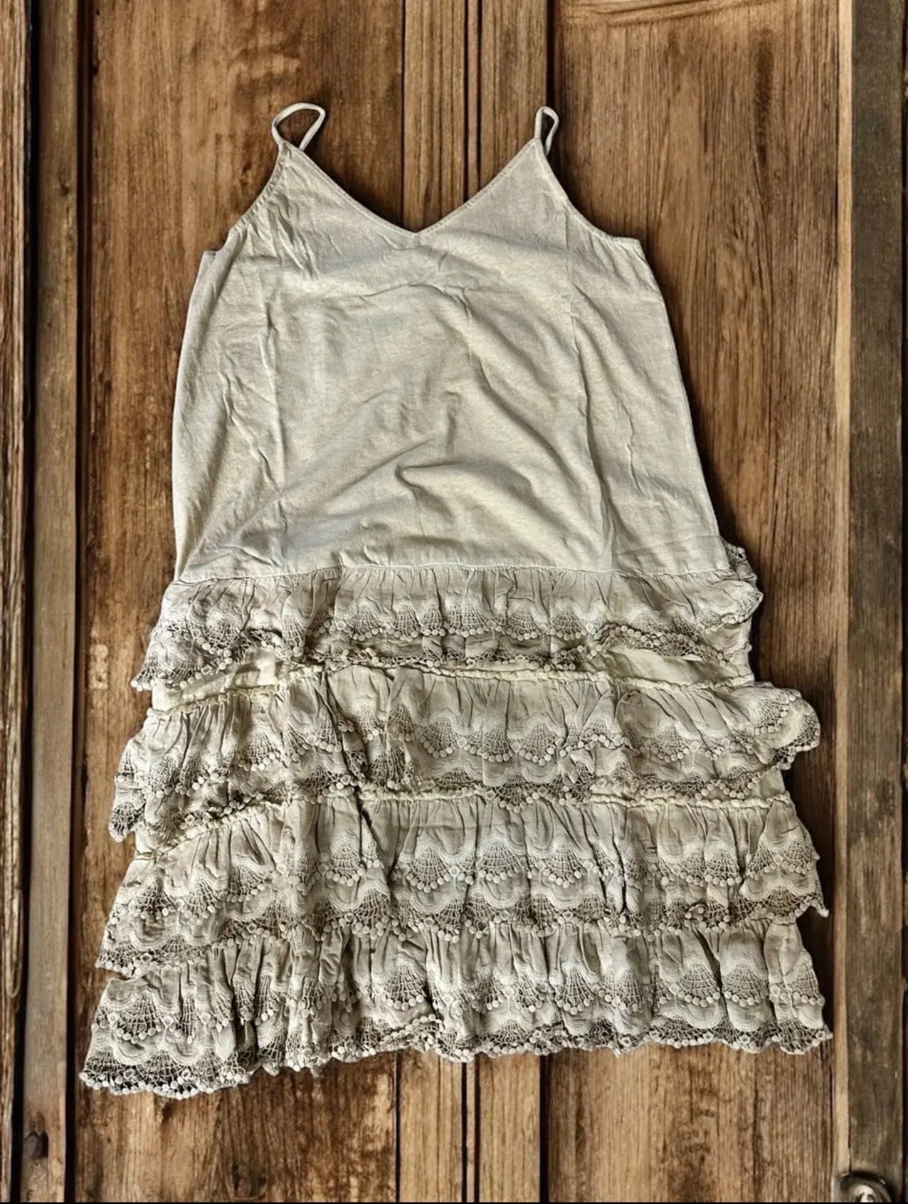 Vintage Ruffle Slip Dress